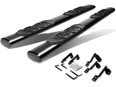 6-Inch Nerf Side Step Bars; Black (07-14 Sierra 3500 HD Crew Cab)