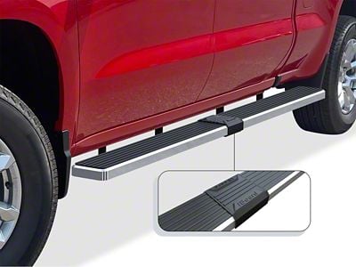 6-Inch Wheel-to-Wheel Running Boards; Hairline Silver (20-24 Sierra 3500 HD Crew Cab)