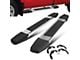 6-Inch Wide Flat Running Boards; Chrome/Black (07-19 Sierra 3500 HD Regular Cab)