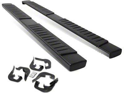 6.25-Inch Running Boards; Black (07-19 Sierra 3500 HD Extended/Double Cab)