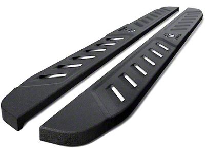 6.60-Inch Blade Running Boards; Textured Black (07-19 Sierra 3500 HD Crew Cab)