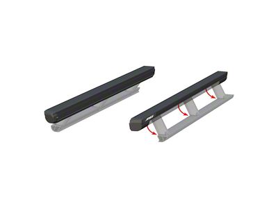 ActionTrac Powered Running Boards without Mounting Brackets; Carbide Black (20-24 Sierra 3500 HD Crew Cab)