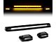 Amber LED Roof Cab Lights; Black (07-13 Sierra 3500 HD)