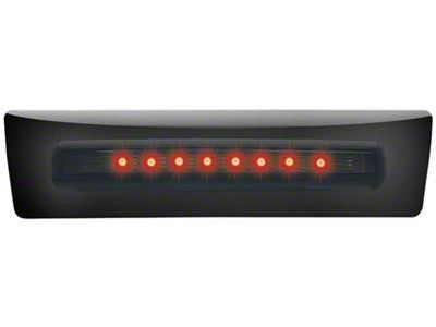 Black LED Locking Tailgate Handle; Red LED; Smoked (07-14 Sierra 3500 HD)