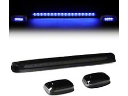 Blue LED Roof Cab Lights; Smoked (07-13 Sierra 3500 HD)