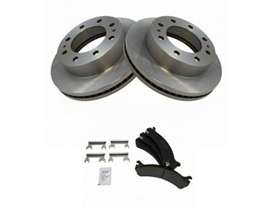 Ceramic 8-Lug Brake Rotor and Pad Kit; Front (07-10 Sierra 3500 HD)