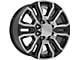 CV70B Black Machined 8-Lug Wheel; 20x8.5; 47mm Offset (20-24 Sierra 3500 HD SRW)