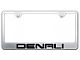 Denali Laser Etched License Plate Frame; Brushed (Universal; Some Adaptation May Be Required)