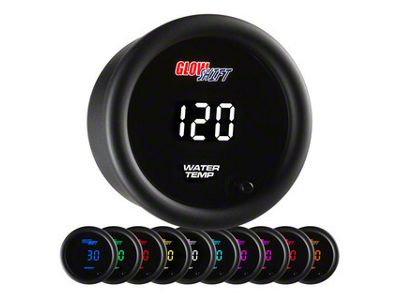 Digital Water Temperature Gauge; Black 10 Color (Universal; Some Adaptation May Be Required)