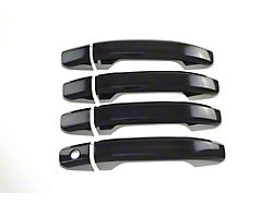 Chrome Delete Door Handle Covers; Gloss Black (15-19 Sierra 3500 HD Double Cab, Crew Cab)