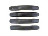 Chrome Delete Door Handle Covers; Gloss Black (20-24 Sierra 3500 HD)