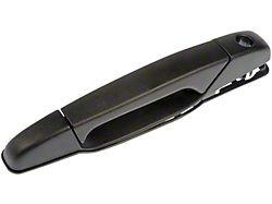 Exterior Door Handle; Front Left; Metal; Plastic; Textured Black; Without Chrome Lever (07-14 Sierra 3500 HD)