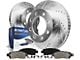 Drilled and Slotted 8-Lug Brake Rotor and Pad Kit; Front (07-10 Sierra 3500 HD SRW)