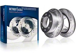 Drilled and Slotted 8-Lug Rotors; Rear Pair (07-10 Sierra 3500 HD SRW)