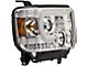 DRL Projector Headlights; Chrome Housing; Clear Lens (2015 Sierra 3500 HD)