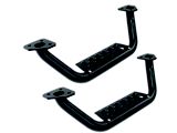 Go Rhino Drop Steps for Dominator D6 Side Steps Only; Textured Black (07-24 Sierra 3500 HD Crew Cab)