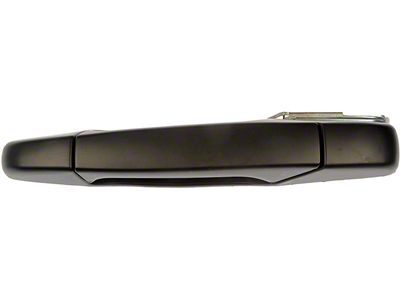 Exterior Door Handle; Rear Left; Smooth Black; Paint to Match; Without Chrome Lever (07-14 Sierra 3500 HD Crew Cab)