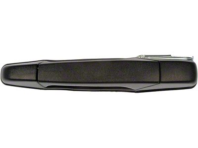 Exterior Door Handle; Rear Left; Textured Black; Without Chrome Lever; Plastic (07-14 Sierra 3500 HD Crew Cab)