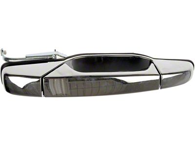 Exterior Door Handle; Rear Right; All Chrome; Original Design; Plastic (07-14 Sierra 3500 HD Crew Cab)