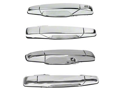 Exterior Door Handles; Chrome (07-14 Sierra 3500 HD Crew Cab)