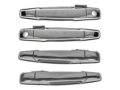 Exterior Door Handles; Front and Rear; Chrome (07-13 Sierra 3500 HD Crew Cab)