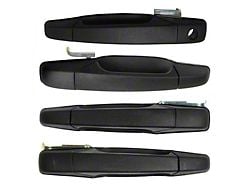 Exterior Door Handles; Front and Rear; Textured Black (07-14 Sierra 3500 HD)