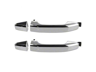 Exterior Door Handles; Rear; Chrome (15-17 Sierra 3500 HD Crew Cab)