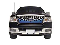 Putco Flaming Inferno Upper Overlay Grille; Blue (07-10 Sierra 3500 HD)