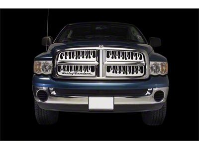 Putco Flaming Inferno Upper Overlay Grille; Polished (07-10 Sierra 3500 HD)