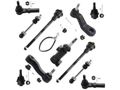 Front Lower Ball Joints with 3-Groove Pitman Arm, Idler Arm, Sway Bar Links and Tie Rods (07-10 Sierra 3500 HD w/o Frame Bracket & Rack & Pinion Steering)
