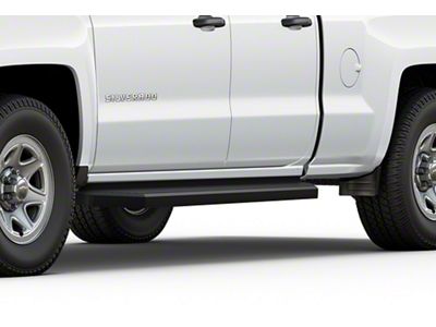 H-Style Running Boards; Black (07-19 Sierra 3500 HD Extended/Double Cab)