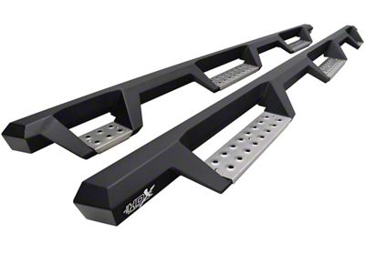 Westin HDX Stainless Wheel-to-Wheel Drop Nerf Side Step Bars; Textured Black (20-24 Sierra 3500 HD Crew Cab w/ 6.90-Foot Standard Box)