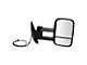 Heated Manual Towing Mirrors; Textured Black (07-14 Sierra 3500 HD)