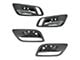 Interior Door Handles; Front and Rear; Chrome and Black (07-13 Sierra 3500 HD Crew Cab)