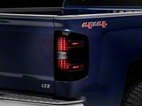 LED Tail Lights; Black Housing; Clear Lens (15-19 Sierra 3500 HD DRW w/ Factory Halogen Tail Lights)