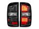 LED Tail Lights; Black Housing; Clear Lens (15-19 Sierra 3500 HD SRW w/ Factory Halogen Tail Lights)