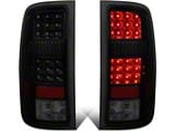 LED Tail Lights; Black Housing; Smoked Lens (07-14 Sierra 3500 HD SRW)