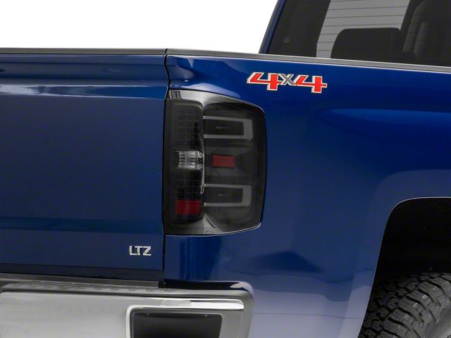 LED Tail Lights; Black Housing; Smoked Lens (15-19 Sierra 3500 HD DRW w/ Factory Halogen Tail Lights)