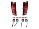 LED Tail Lights; Chrome Housing; Red Clear Lens (07-14 Sierra 3500 HD DRW)