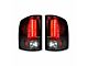 LED Tail Lights; Chrome Housing; Red Lens (07-14 Sierra 3500 HD DRW)