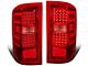 LED Tail Lights; Chrome Housing; Red Lens (15-19 Sierra 3500 HD DRW w/ Factory Halogen Tail Lights)