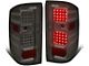 LED Tail Lights; Chrome Housing; Smoked Lens (15-19 Sierra 3500 HD DRW w/ Factory Halogen Tail Lights)