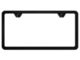 2-Hole Slimline License Plate Frame; Black Powder-Coated Stainless (Universal; Some Adaptation May Be Required)