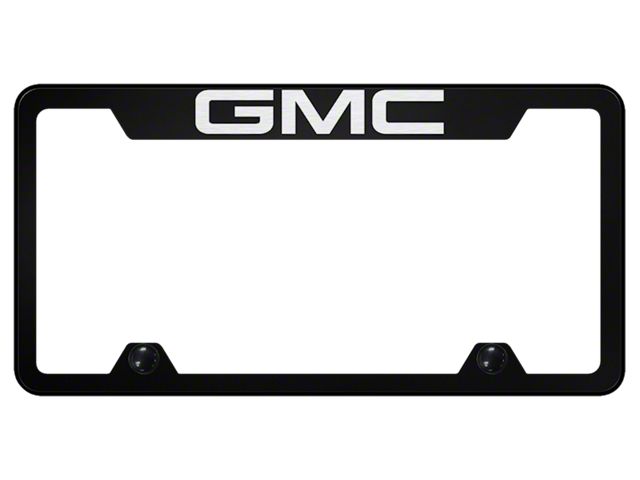 GMC Laser Etched License Plate Frame (Universal; Some Adaptation May Be Required)