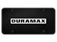 Duramax License Plate; Chrome (Universal; Some Adaptation May Be Required)