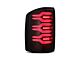 AlphaRex LUXX-Series LED Tail Lights; Black/Red Housing; Smoked Lens (15-19 Sierra 3500 HD SRW w/ Factory Halogen Tail Lights)