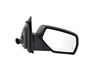 Manual Folding Mirror with Temperature Sensor; Textured Black; Passenger Side (15-19 6.6L Duramax Sierra 3500 HD)