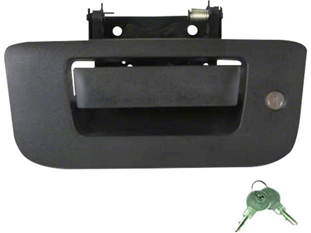Manual Tailgate Lock Handle; Black (07-14 Sierra 3500 HD)