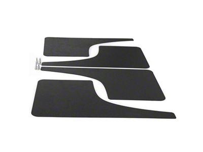 Mud Flaps; Front and Rear; Forged Carbon Fiber Vinyl (20-24 Sierra 3500 HD SRW)