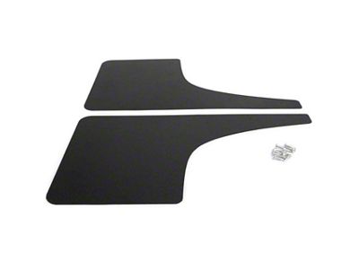 Mud Flaps; Front; Gloss Black Vinyl (20-24 Sierra 3500 HD SRW)